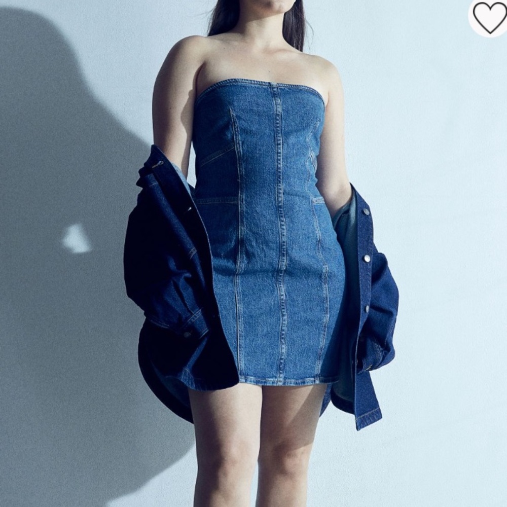 Denim tube dress